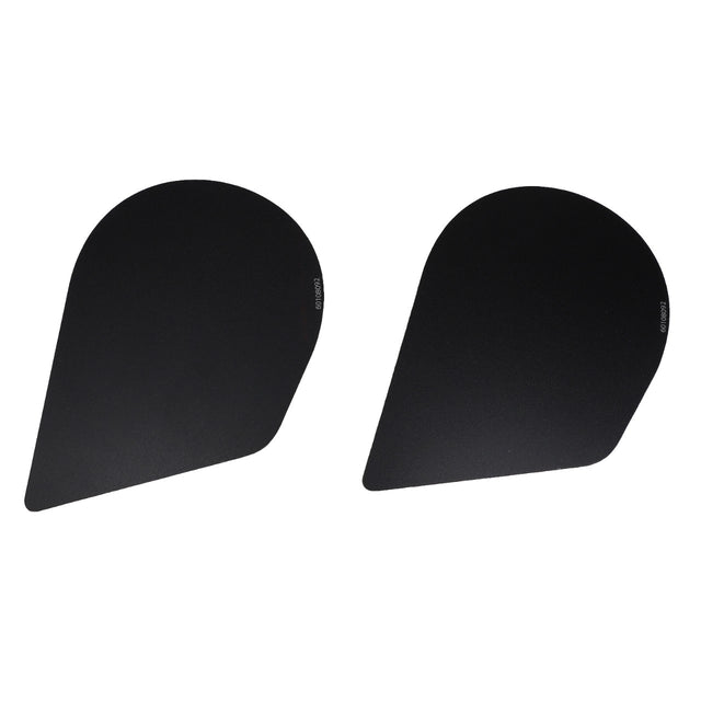 Two AGCO black teardrop-shaped road bike frame protectors with adhesive backing, model ACP0318180, are currently available.