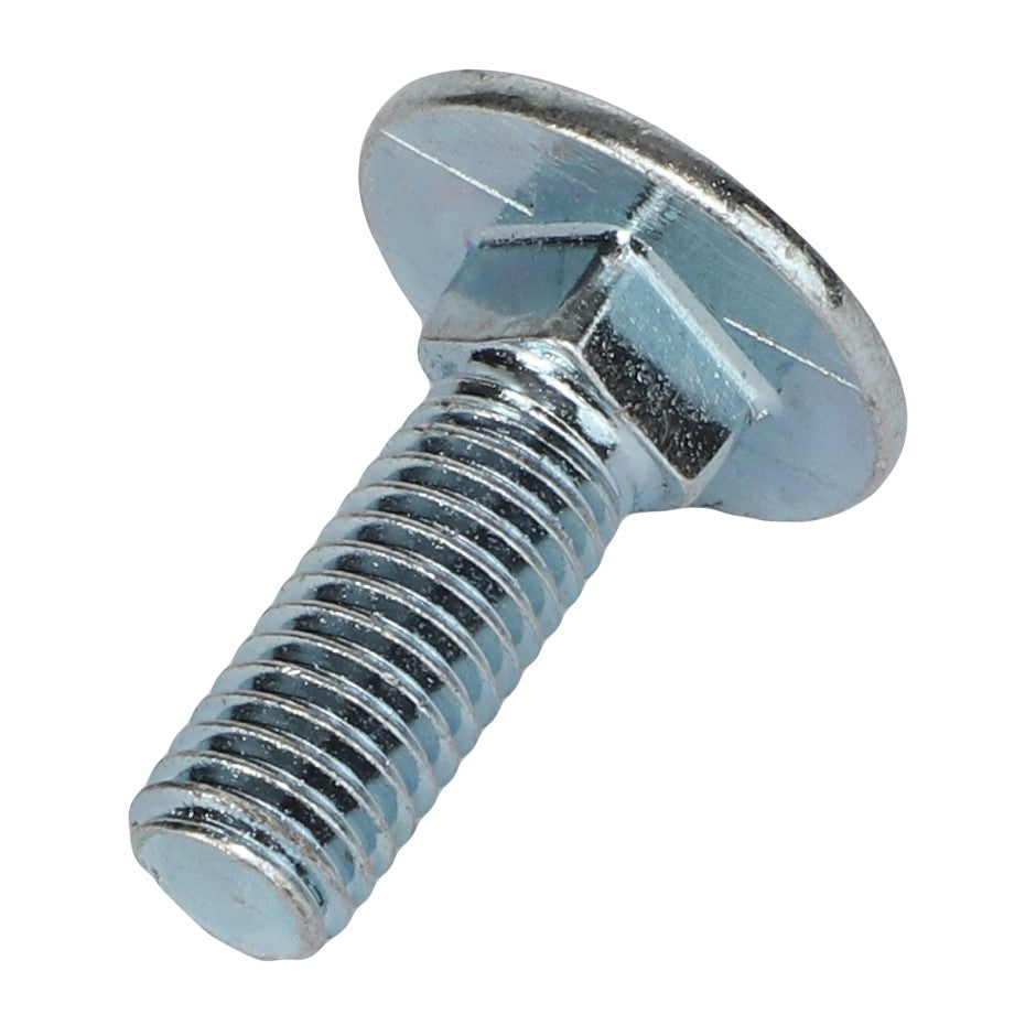 The AGCO | FLAT HEAD CAPSCREW - 0903-10-42-00 from AGCO, featuring a zinc-plated finish, a flat head, threaded shaft, and washer base, offers versatile utility.