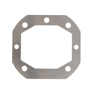 The AGCO Keyed Washer - F180100050060 is a metal octagonal flange featuring six evenly spaced bolt holes around the perimeter.