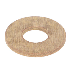 The AGCO Friction Disc - 1693890M1 is a circular, flat, brown gasket with a central hole, textured surface, and slightly worn edges, suitable for Massey Ferguson or other MF models.