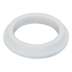 A circular white rubber gasket with a beveled edge designed for sealing applications, known as the AGCO Bush - Ag000801 from AGCO. No current product description available.