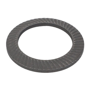 The AGCO Toothlock Washer - F210301020060 is a metal serrated lock washer with ridges, designed for securing bolts and preventing them from loosening. Please note: No current product description available for other specifications.