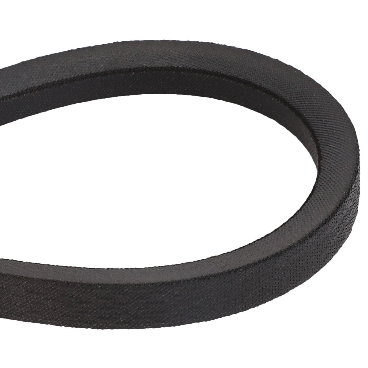 A black V-belt with a textured surface, shown coiled in a loop. No current product description information available for the AGCO | BELT - D41964400 by AGCO.