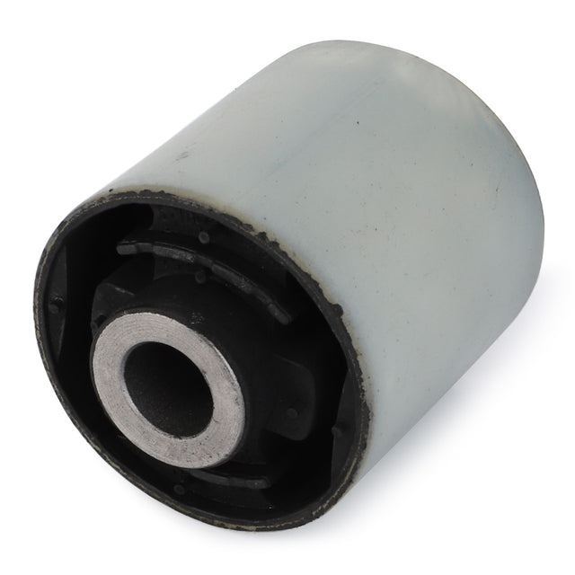 Introducing the *STOCK CLEARANCE* – Bush (931502200260) by JMCE: A cylindrical mechanical part featuring a durable metal outer shell and an inner rubber component, perfectly suited for machinery or automotive applications.