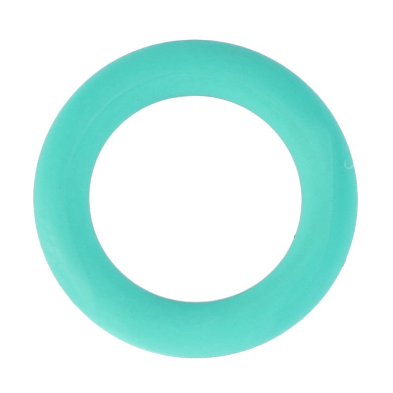 The AGCO O-Ring, Valve Unit (Ø 11 X 3 mm - X548829200000) is a teal-colored rubber O-ring with a smooth surface, ideal for high-performance demands.