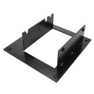 The AGCO Bracket - Acw090480A from AGCO is a metal bracket with a rectangular base, designed with vertical supports that feature notches and screw holes. No additional product description information is currently available.