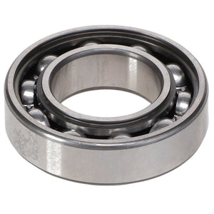 A close-up image of the AGCO | Cylindrical Round Bore Ball Bearing - 1124697, showcasing its outer and inner rings and the enclosed spherical balls. No current product description available.