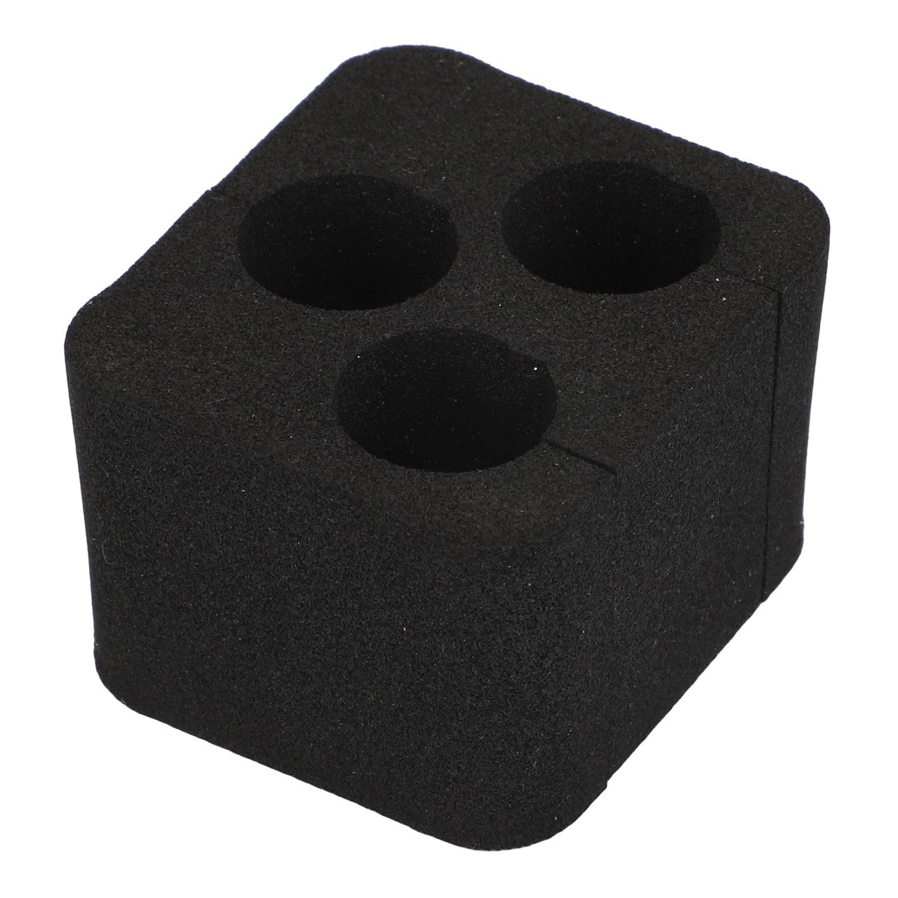 The AGCO | Gasket - Acp0669600 by AGCO is a black foam block featuring three cylindrical holes. However, more detailed product information isn't currently available.