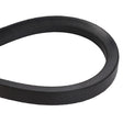 The AGCO | Belt - D41983600 is a black rubber drive belt with an oval shape and a textured surface, making it ideal for Valtra Models.