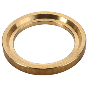 A detailed view of the AGCO BACKUP RING - CH185-9772, featuring a brass ring-shaped washer with a smooth finish and a subtle bevel on the inner edge.