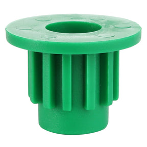 Product Description: The AGCO KNOB - AL20525768 is a green plastic gear-like object with a central hole and multiple grooves.