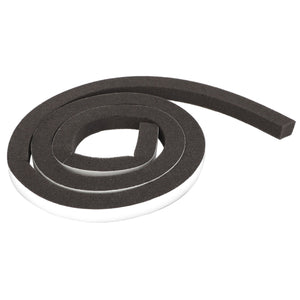 The AGCO | Seal - Acw1682040 is a coiled strip of black foam weatherstripping with an adhesive backing on one side.