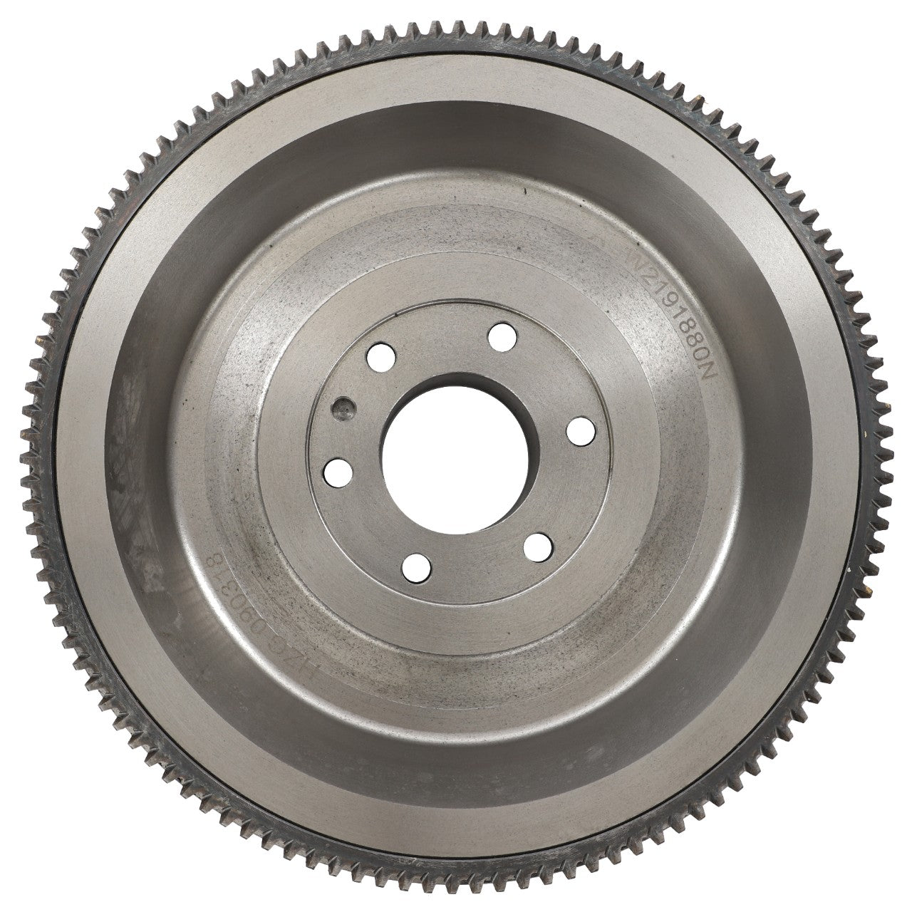 AGCO | Flywheel - Acw2191880 by AGCO is a circular metal gear featuring central holes and teeth along the outer edge. No current product description information is available.