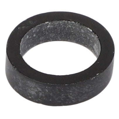 A black circular AGCO flat sealing washer (3016878X1) with a textured surface, reminiscent of the robust components found in Massey Ferguson Dyna systems, against a white background.