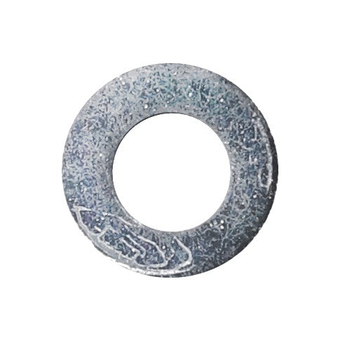 A silver metallic flat washer with a smooth surface and a circular hole in the center, compatible with Fendt Farmer Models, named AGCO | Disc - X450003308000 by the brand AGCO.