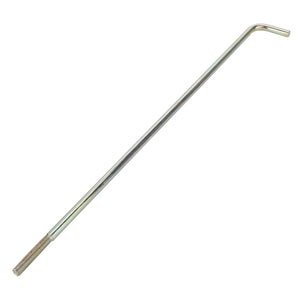 The AGCO Pin - Acw1028840 is a long, L-shaped metallic rod with a threaded end.