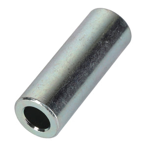 The AGCO Bush - Acw0682480 is a metallic cylindrical spacer with a hollow center, designed for use in mechanical assemblies.