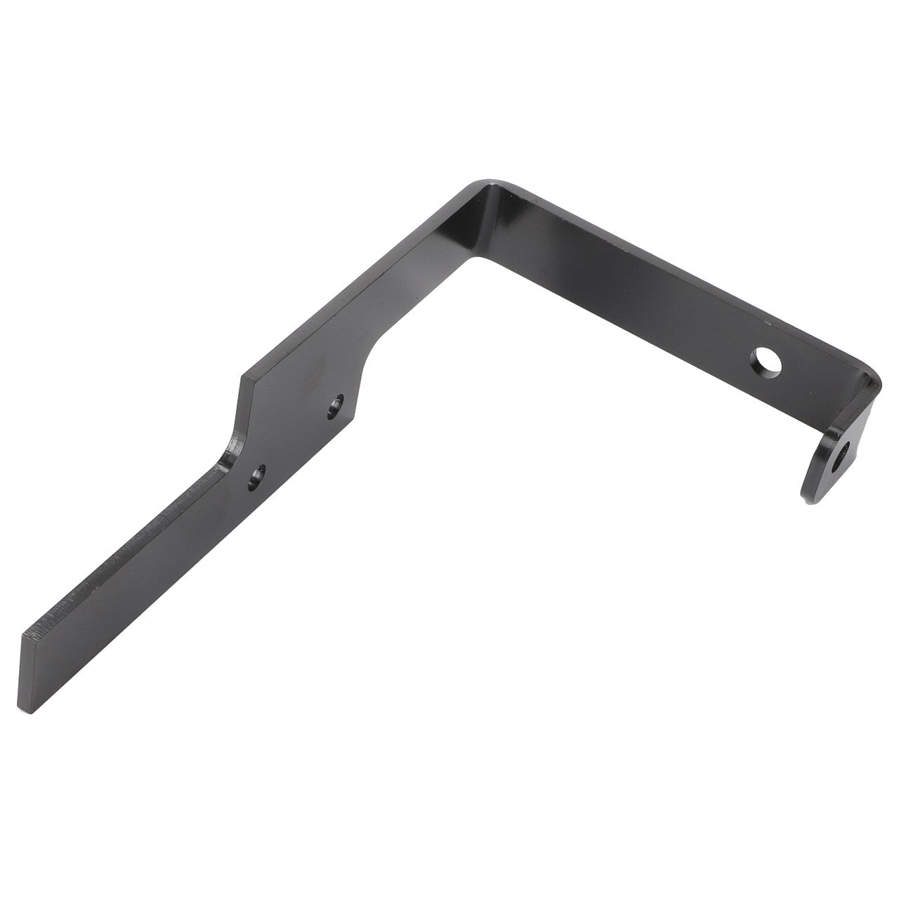 AGCO's Right Hand Support (Acw031546A) is a black L-shaped metal bracket featuring multiple holes for versatile mounting or attachment purposes. No additional product description information is available at this time.