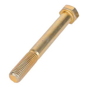 A close-up of AGCO's HEXAGONAL HEAD BOLT - AG562309, featuring a golden finish with threading on one end.