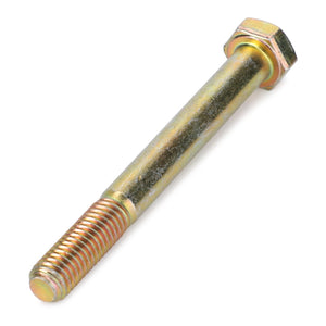 The AGCO Hex Cap Screw - La15214021, a robust metallic fastener with a hexagonal head and threaded end, is esteemed for its durability and versatility.