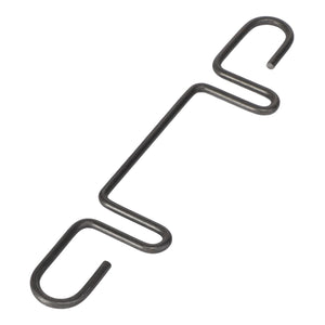 The AGCO | RETAINING CLIP - AG263035 is a metal clip featuring two elongated loops at each end and a zigzag pattern in the middle. No current product description information is available for this item.