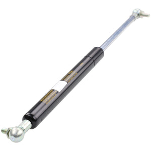 Introducing the AGCO Gas Spring - Acw1093270: a telescopic gas strut designed with a sleek black cylinder and polished silver metal ends. Ideal for various applications, this product from AGCO offers both reliability and elegance.