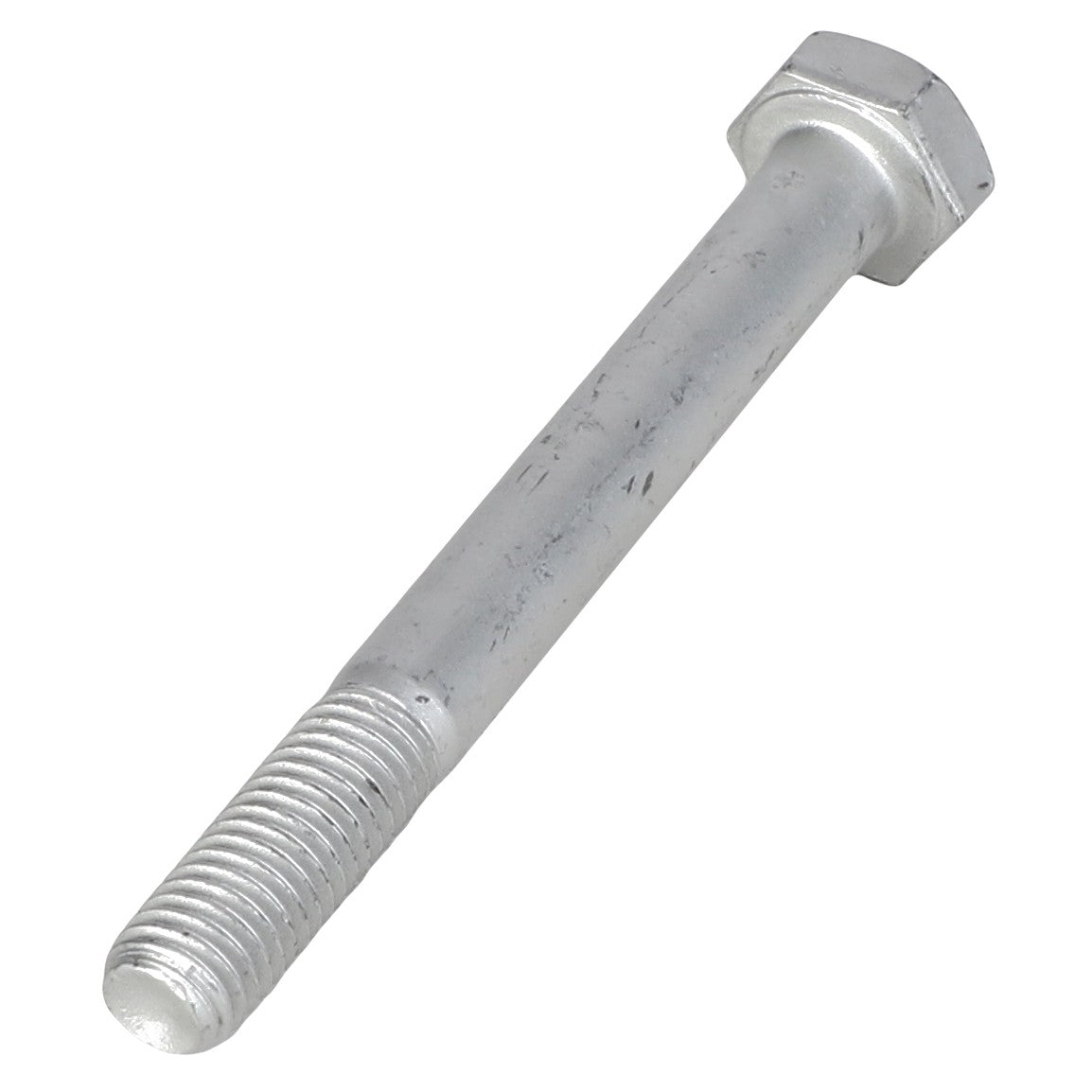 A close-up image of the AGCO | Hexagonal Bolt - Acw1044830 with a threaded end and a smooth shank. The bolt, from the AGCO brand, is metallic and likely made of steel. No current product description information is available.