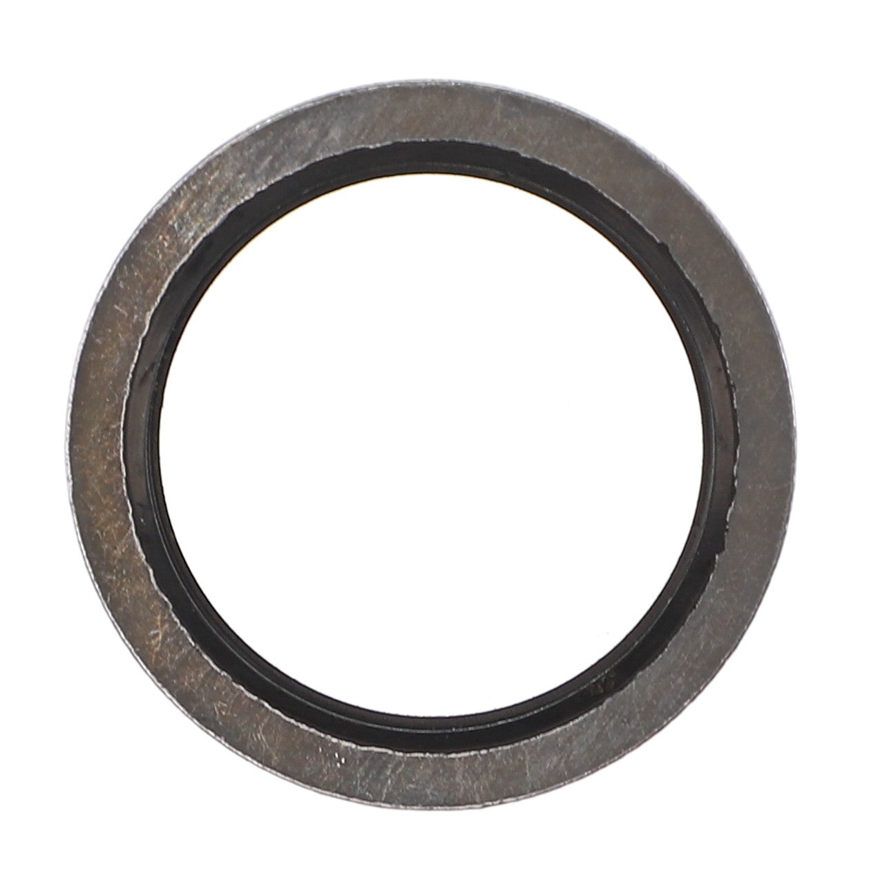 Introducing the AGCO | GASKETS - F926202210330, a sleek metal ring from AGCO featuring a sophisticated black inner lining. This elegant design adds a touch of class to any application.