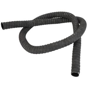 The AGCO Air Tube - Acx2566430, a coiled black rubber hose with a textured surface, lies on a white background.