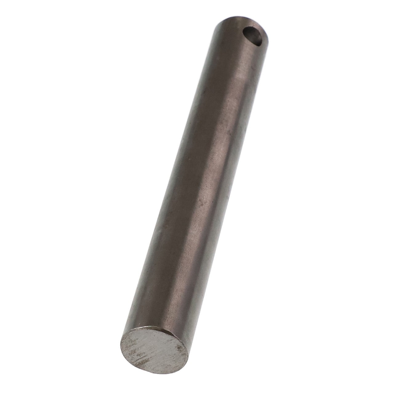 A cylindrical metal dowel pin with a small hole drilled near one end, known as the AGCO Shank Mounting Pin - Acp0016160. No current product description available for further details.