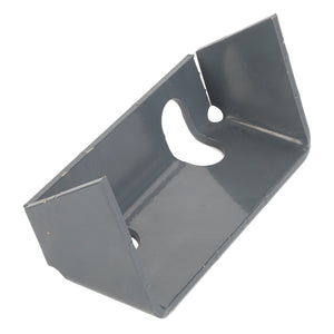 The AGCO | BRACKET - D28283119 is a gray, metallic wall mount bracket with a hollow center and two screw holes. This product is currently unavailable.