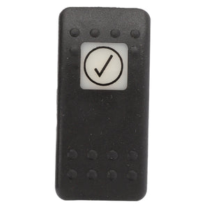 The AGCO | SWITCH - D45000126, a black remote control button, features a white square center displaying a black check mark. No current product description available.