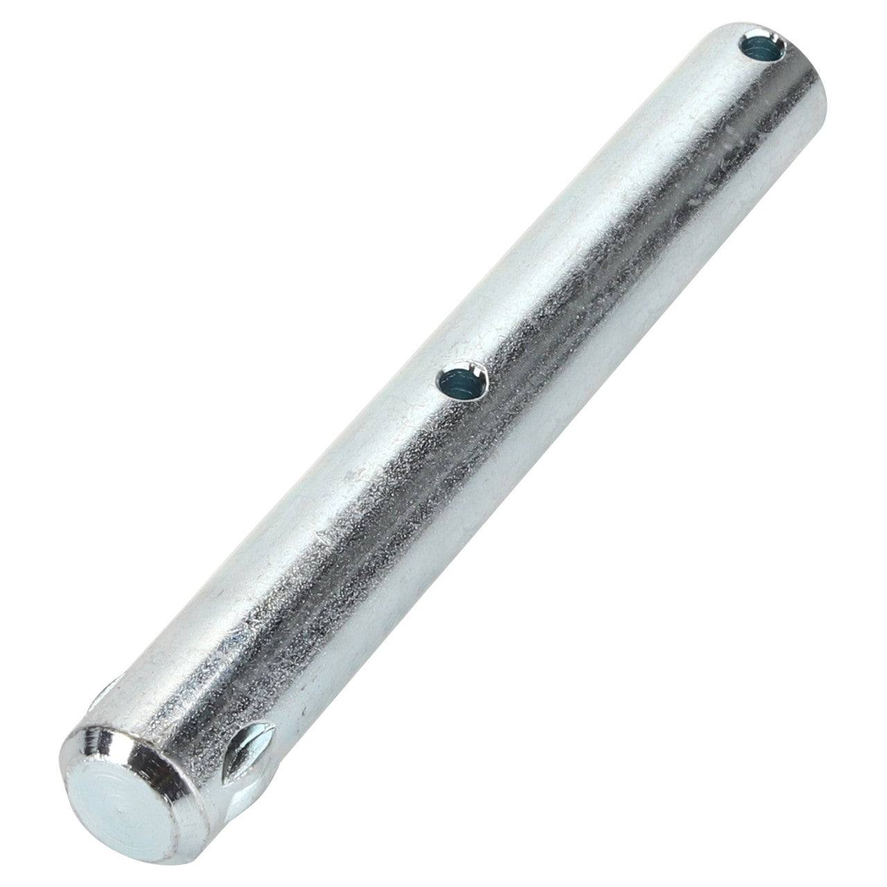 The AGCO Pin - Acp0515580 is a metallic cylindrical rod with two holes drilled through its length and no additional product description.