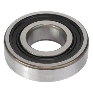 The AGCO | Ball Bearing - 9-1001-0056-6 by AGCO features a black inner ring and a silver outer ring, commonly employed in machinery to minimize both radial and axial loads.