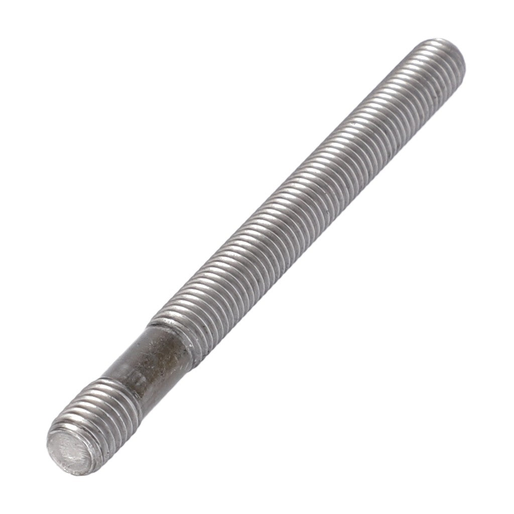 A metallic, cylindrical threaded rod with partial threads, reminiscent of the precision engineering in Massey Ferguson equipment, is placed against a white background. In actuality, this is the AGCO Stud Bolt - V836859188 from AGCO's product lineup.