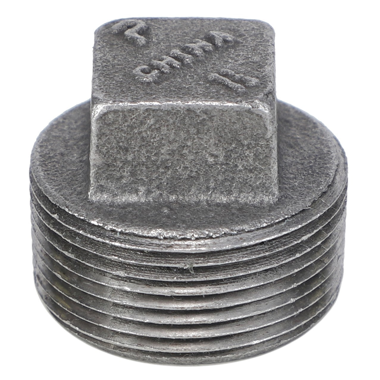 The AGCO | PIPE PLUG - AG557331 is a metal plug featuring a square-shaped protrusion on top and threaded sides. The text "China" is visible on the top surface. No current product description information is available.