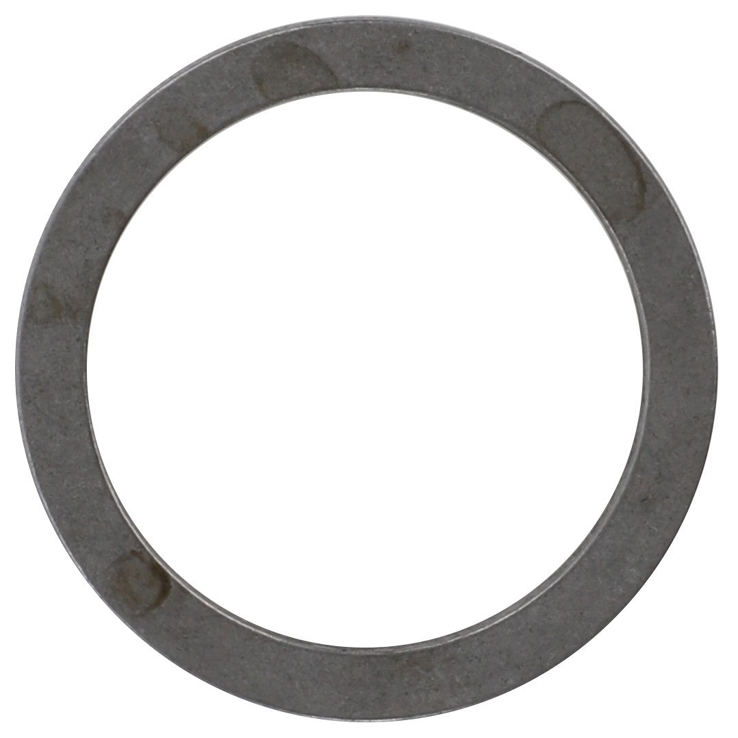 A flat, circular AGCO Adjusting Washer (Fel126376) with a central hole, viewed from above on a white background, reminiscent of the robust design found in Valtra Models.