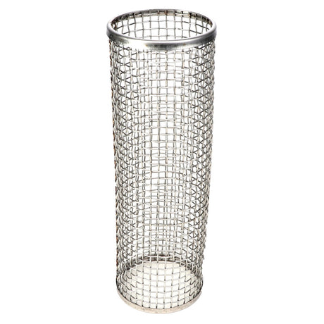 The AGCO | Mesh - Ag052356, a cylindrical wire mesh basket with an open top and bottom constructed from intersecting metal wires by AGCO.