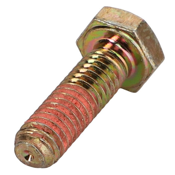 A bolt with a threaded body and hexagonal head from AGCO, identified as the "Bolt - 6316655M1," featuring a yellowish tint and slight wear marks. No additional product description available.