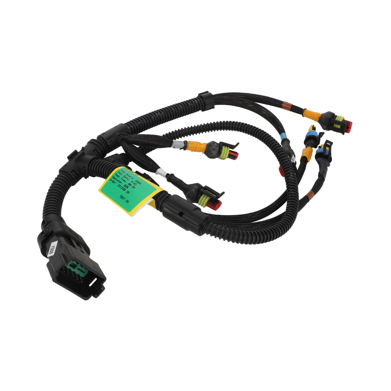 AGCO | Harness - Acw0760570, a black automotive wiring harness featuring multiple connectors and labels, designed for electrical connections in vehicles. No current product description information is available.