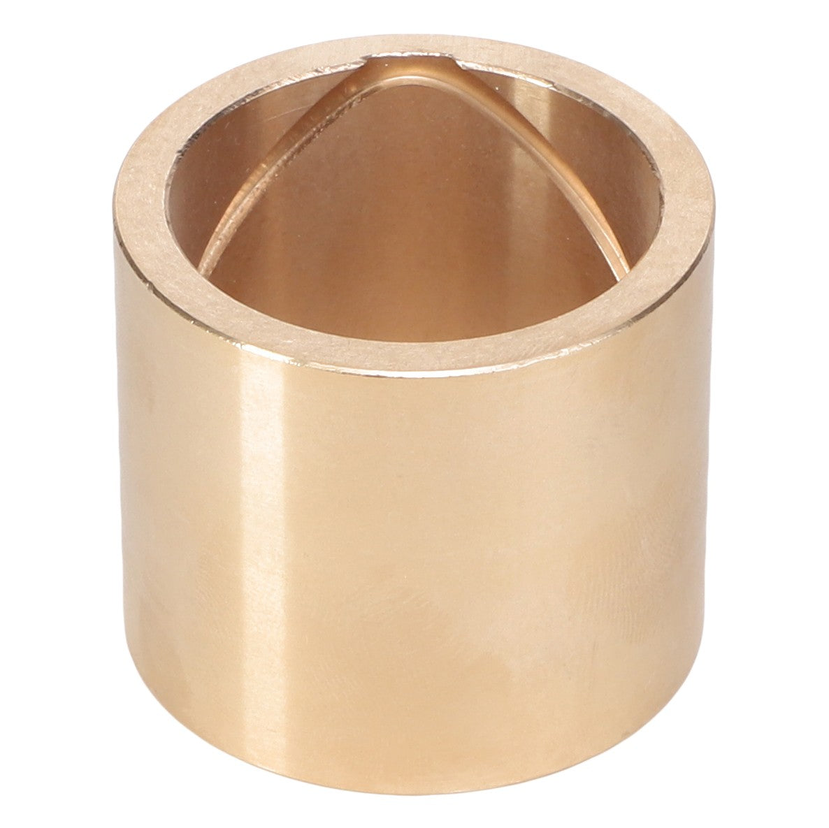 Currently, there is no product description available for the AGCO Bearing - 8052052, but it is a cylindrical brass bushing with a smooth exterior and an inner hollow section.