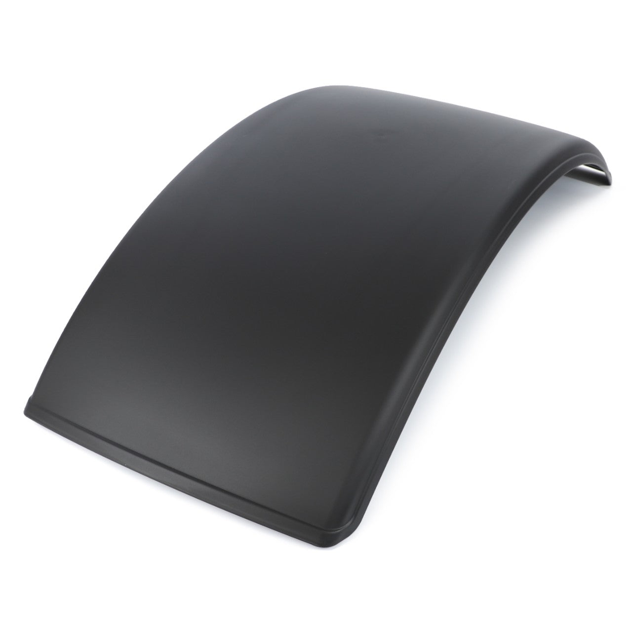 A curved, black plastic car roof cover is displayed against a white background, reminiscent of the durable designs seen in AGCO models, specifically the Mudguard - 3780467M4.