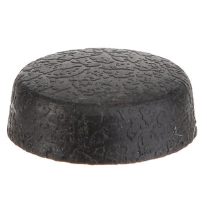 A close-up of a single black rubber end cap with a textured surface, typically used to protect or cover the end of a cylindrical object. The product is known as AGCO | CAP - D28982543 by the brand AGCO.