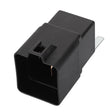 A black rectangular AGCO Relay, 12 V 70 A (part number Acp0487490) with three metal prongs, essential for machinery and part of the Genuine Electrics line from AGCO Parts.