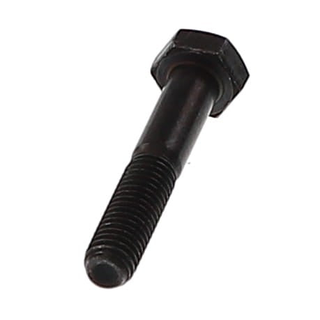 A sturdy black hex bolt, the AGCO Hexagonal Head Bolt - Acw5179520, is engineered with a threaded shaft for securely fastening materials together.