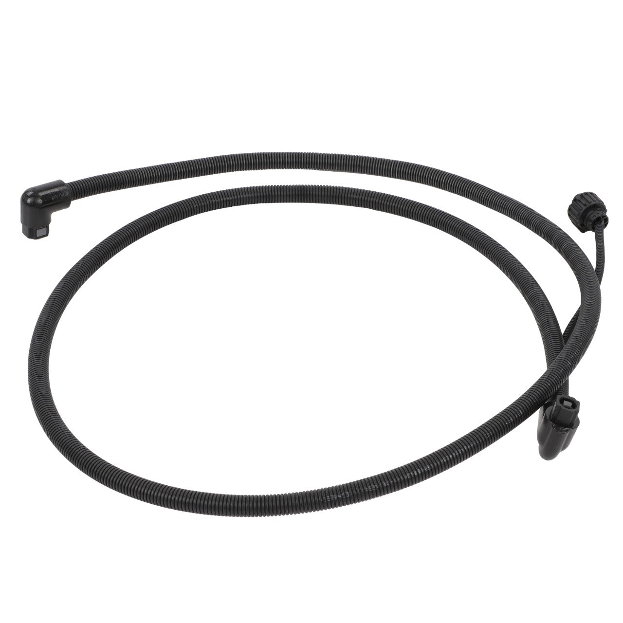 The AGCO | Line - Acw5243370 is a coiled, black, flexible hose featuring connector fittings on both ends. No further product description information is available at the moment.