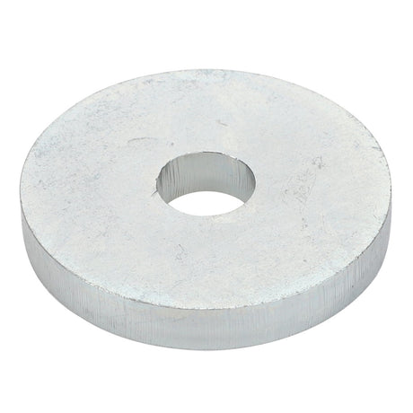 The AGCO Plate - Acp0295170, a silver metal washer with a central hole, serves as a crucial spacer or load distributor in various mechanical assemblies.