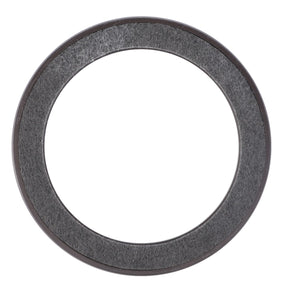 A round, textured AGCO shaft seal with a central hole, designed for sealing or insulating purposes in mechanical or plumbing applications, similar to parts found in Massey Ferguson machinery.