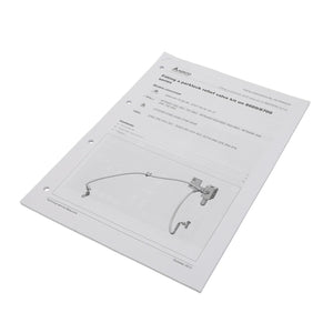 Printed instruction sheet on white paper titled "AGCO | Fit.Instruction - Act0042210" containing text and an image of the pushlock relief valve kit for model 086083200. No product description available.