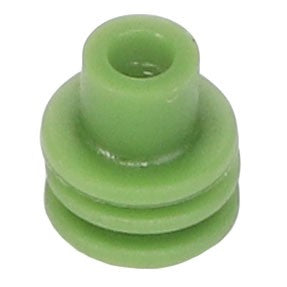 The AGCO SEALING PLUG (Part Number: AG515764) is a small green plastic component that is cylindrical in shape, featuring multiple ridges and a central hole, but currently lacks detailed product description information.